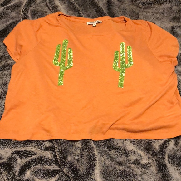 Express Sequins Cactus Crop-Top - Picture 3 of 8